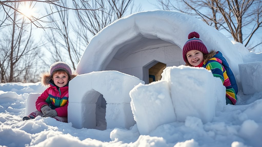 build a basic snow fort