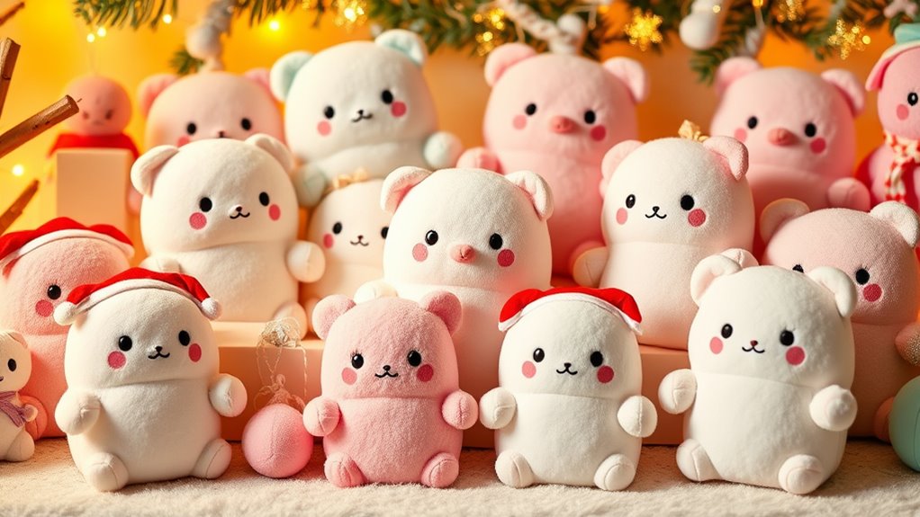 choosing festive plush toys