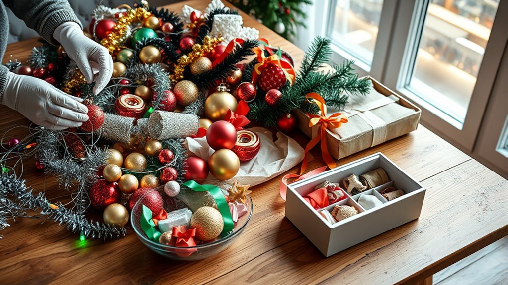 decorations packing holiday cleanup