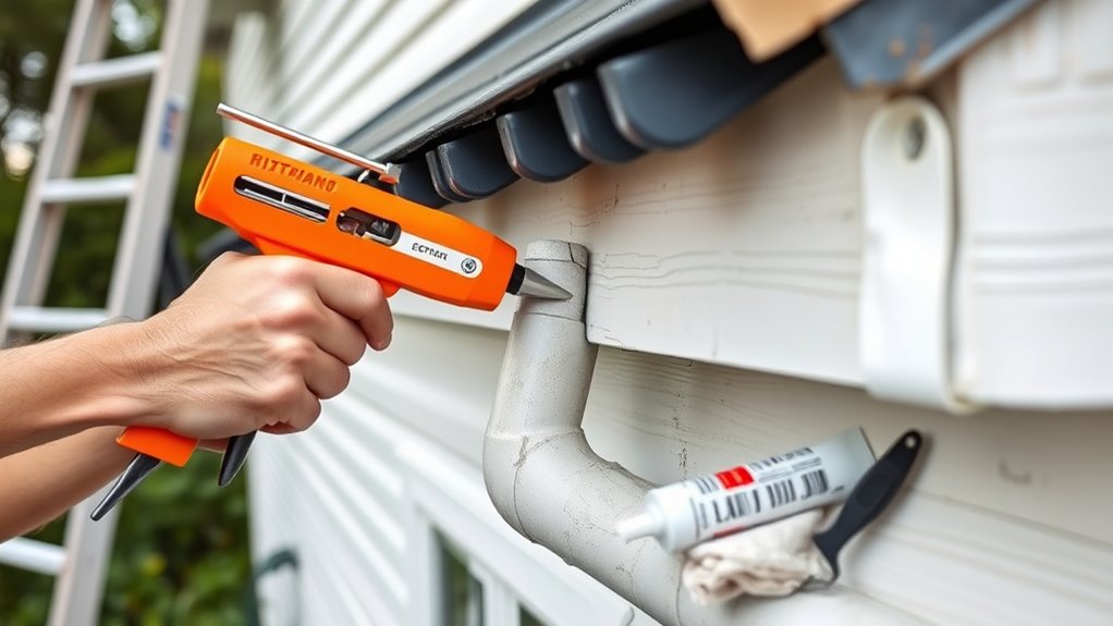 gutter cleaning and sealing