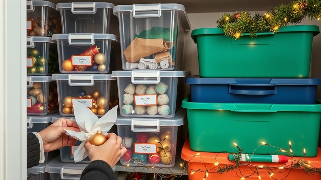organized protected holiday storage