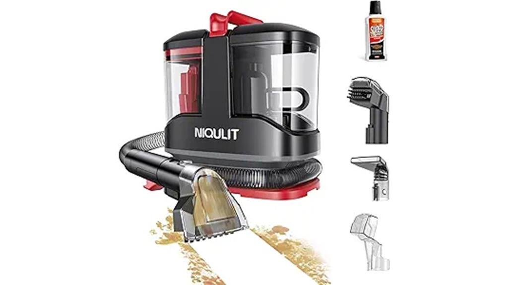 portable cleaning with dual brushes