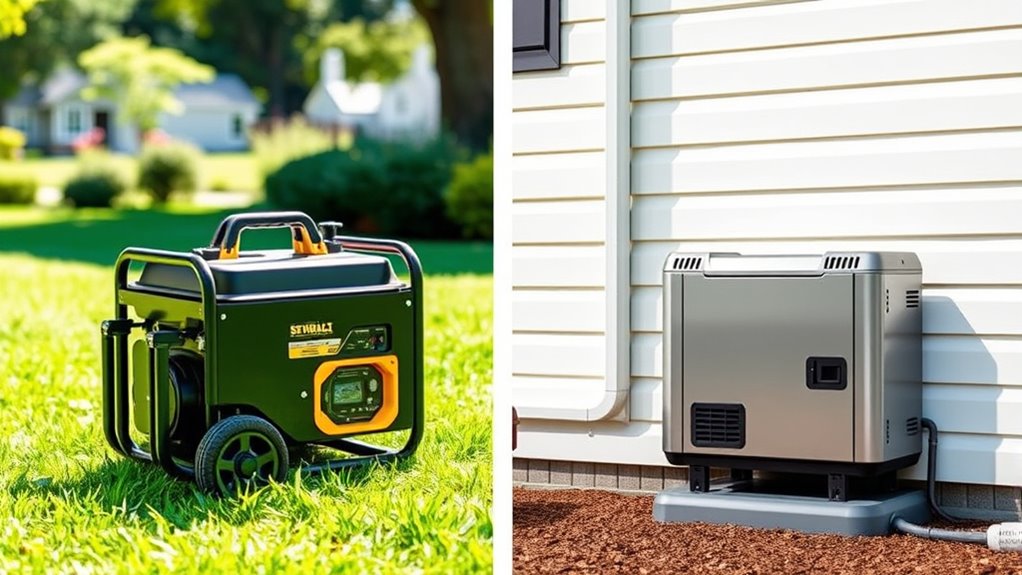 portable versus standby generators