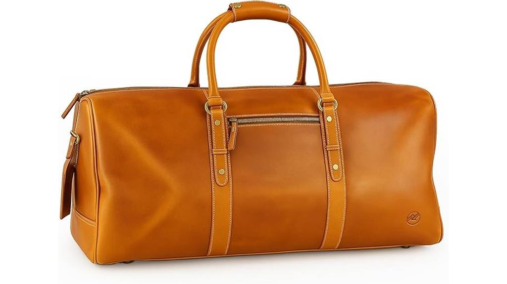 premium leather duffle bag