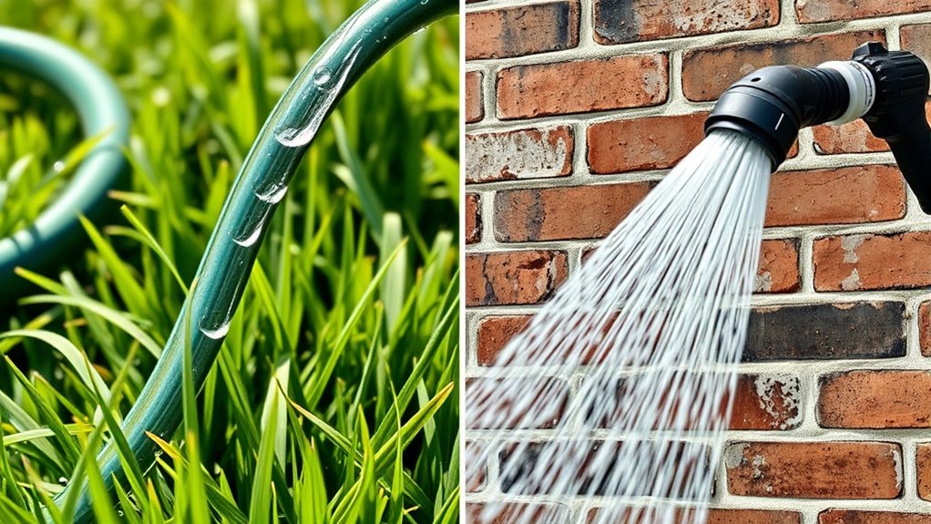 pressure washers vs garden hoses