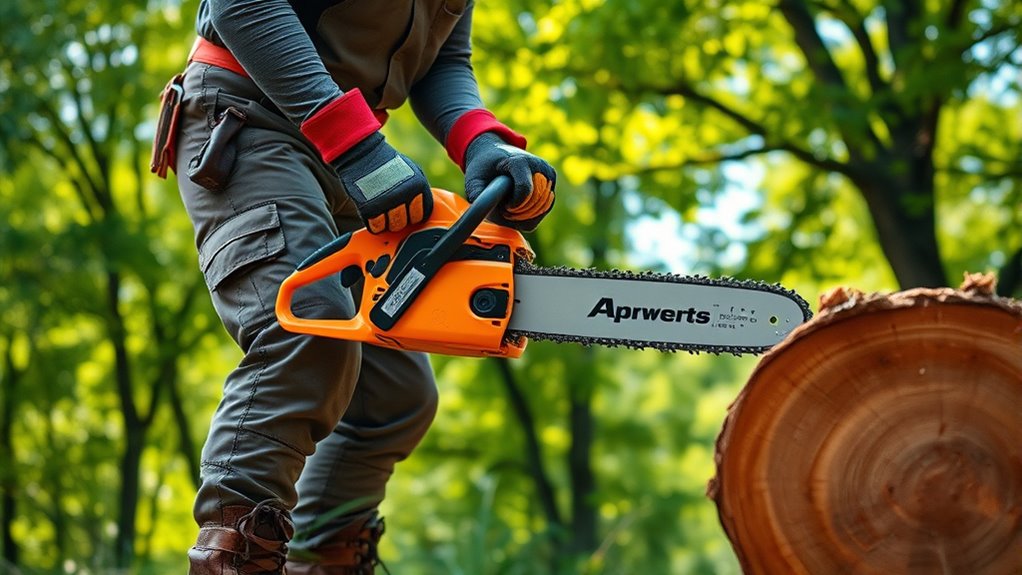 proper chainsaw cutting posture