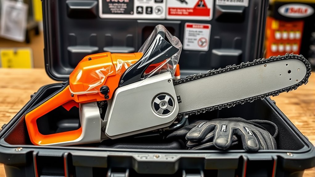 safe chainsaw storage practices