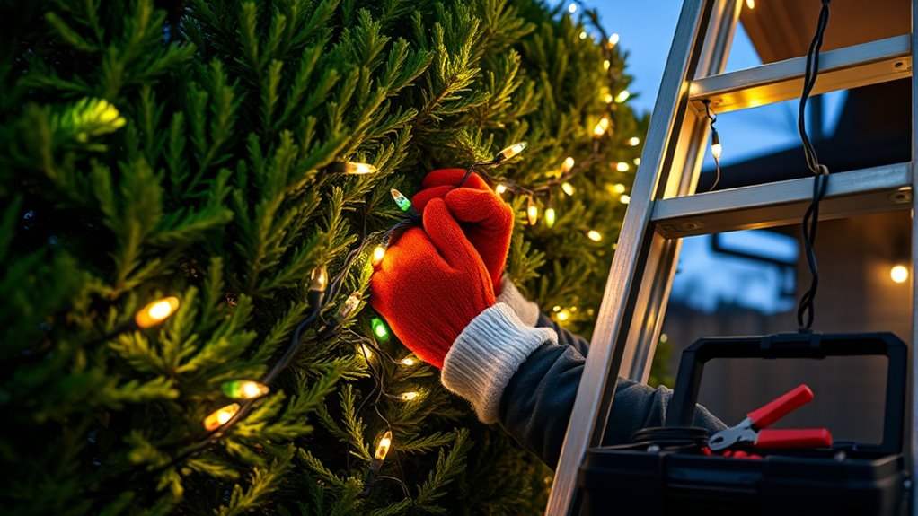 safe holiday lighting setup