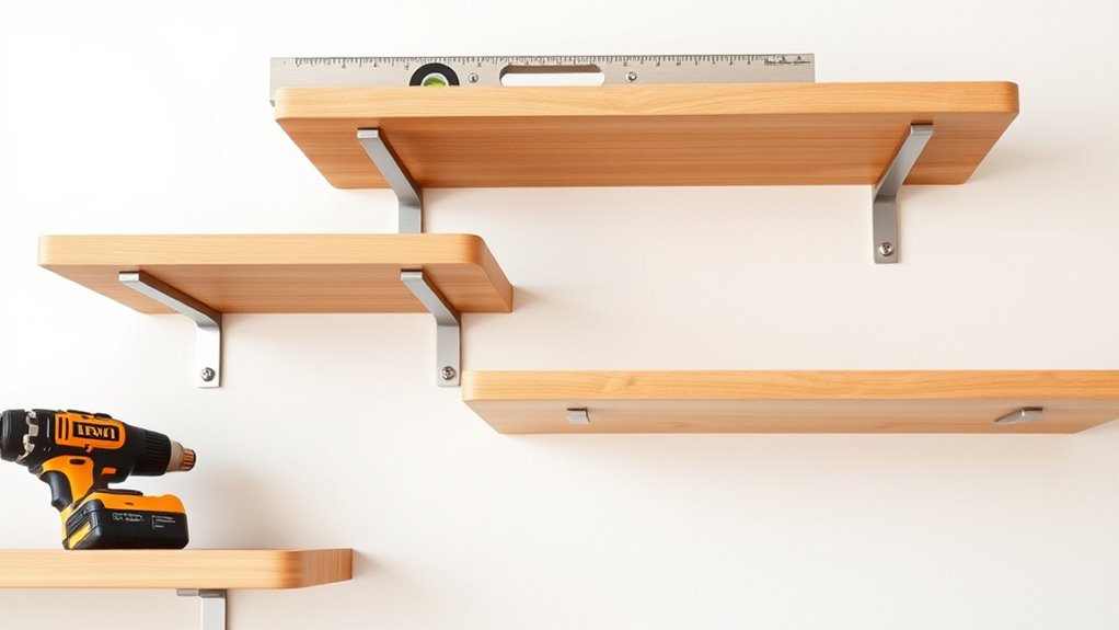 secure hanging shelf installation