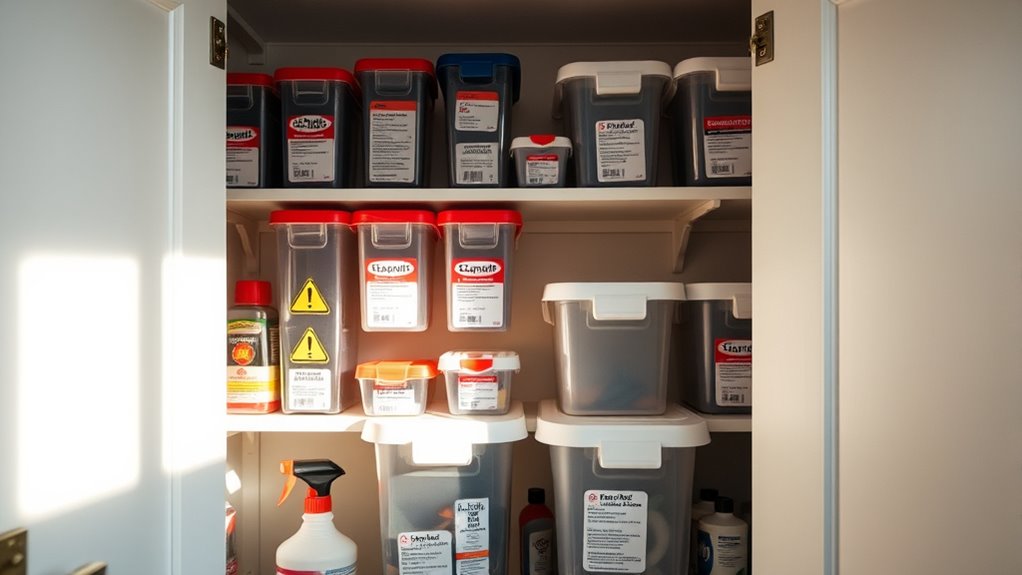 secure label ventilate dispose