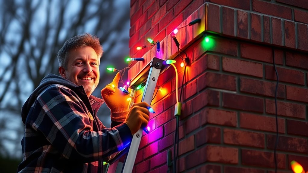 secure lights with weatherproof fasteners