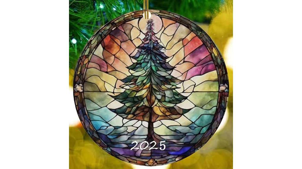 stained glass xmas ornaments