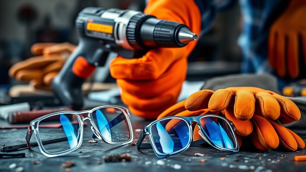 variety of protective gloves