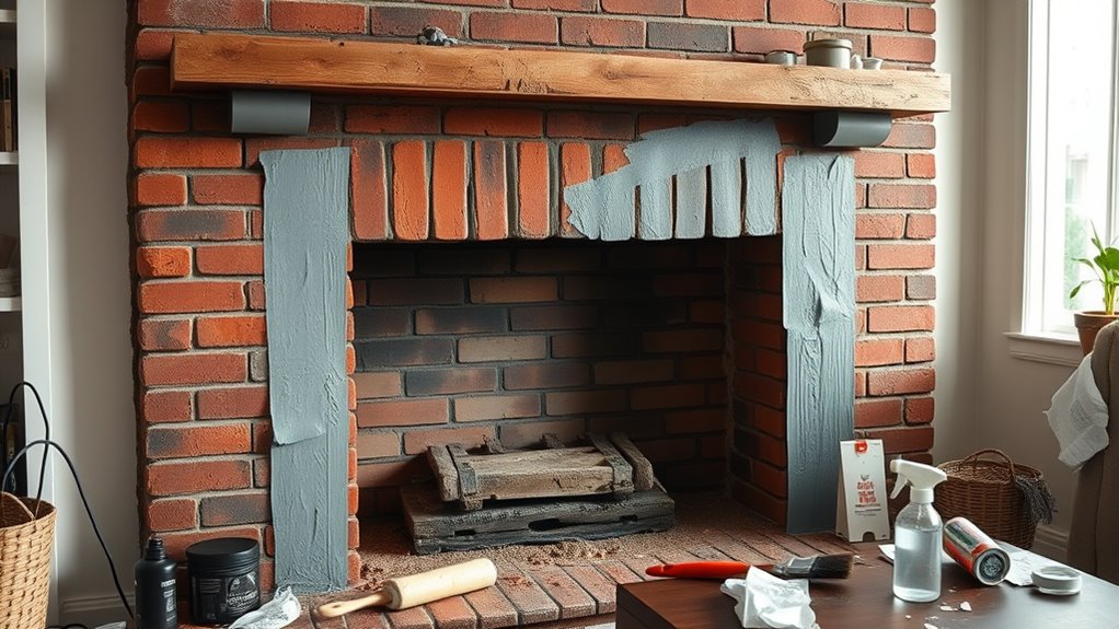 brick fireplace transformation guide