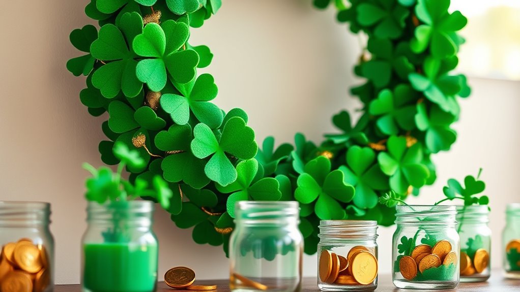 diy lucky shamrock decorations