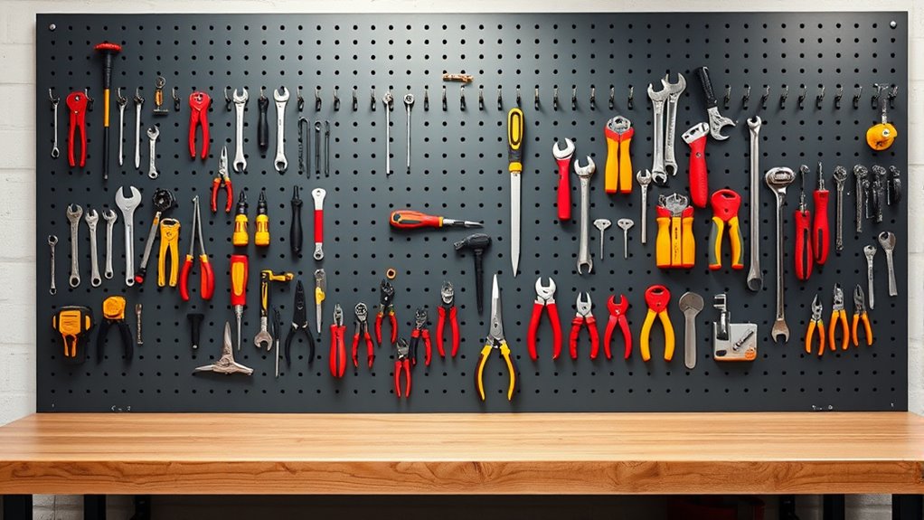diy pegboard tool organizer