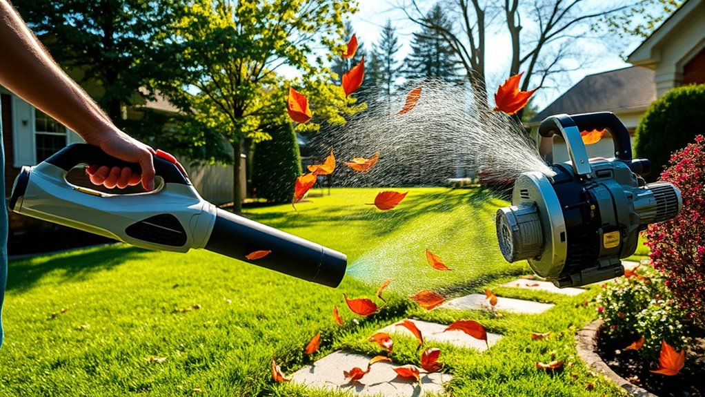 electric vs gas leaf blowers