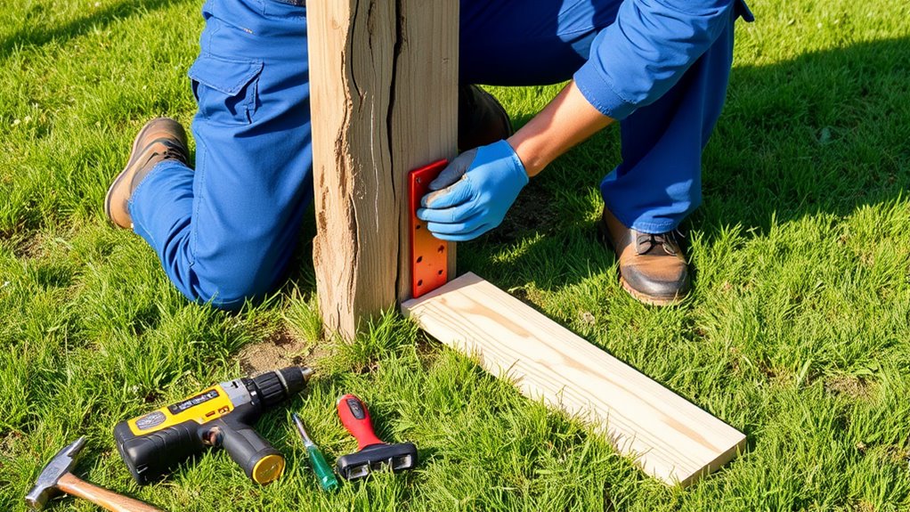 fence repair step by step