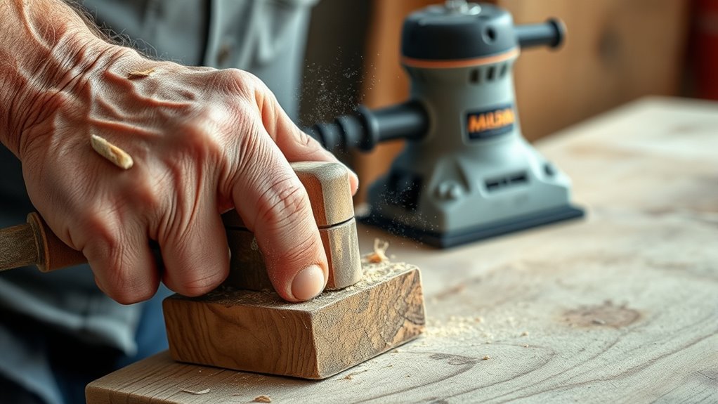 hand vs power sanding