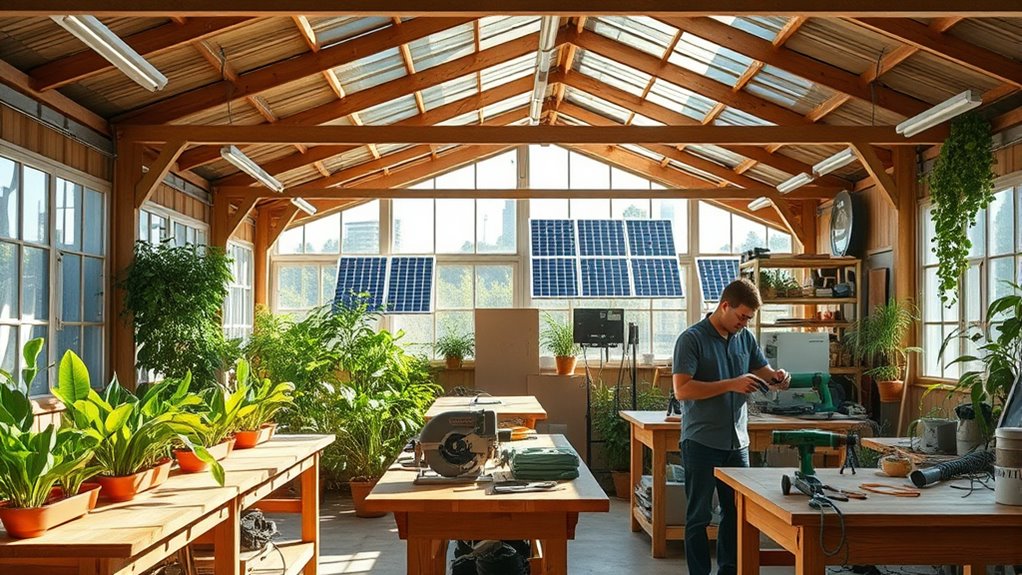 implement recycling and solar energy