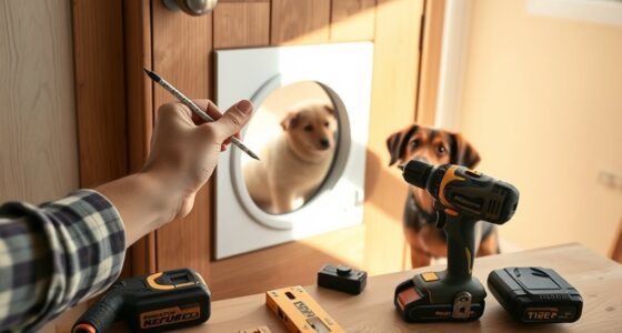 installing pet door steps