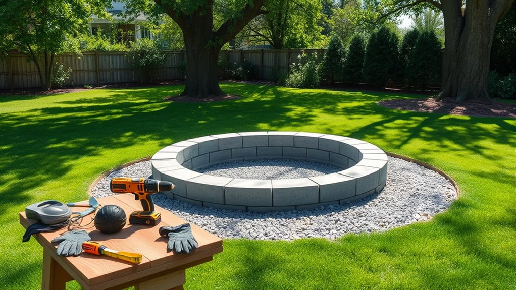 outdoor fire pit setup