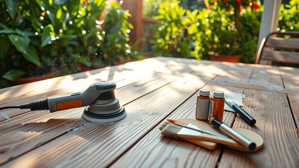 outdoor furniture refinishing tools