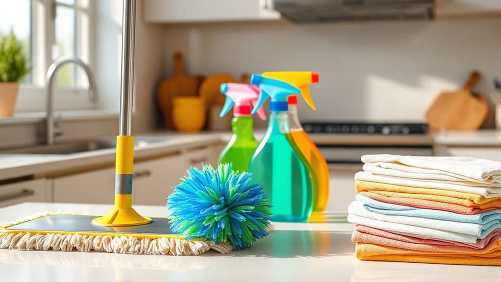 prepping tools for spring cleaning