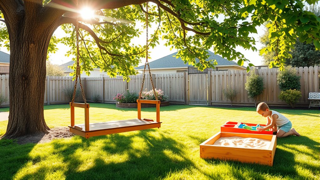safe backyard kids play