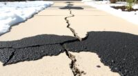spring driveway crack repair