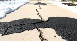 spring driveway crack repair