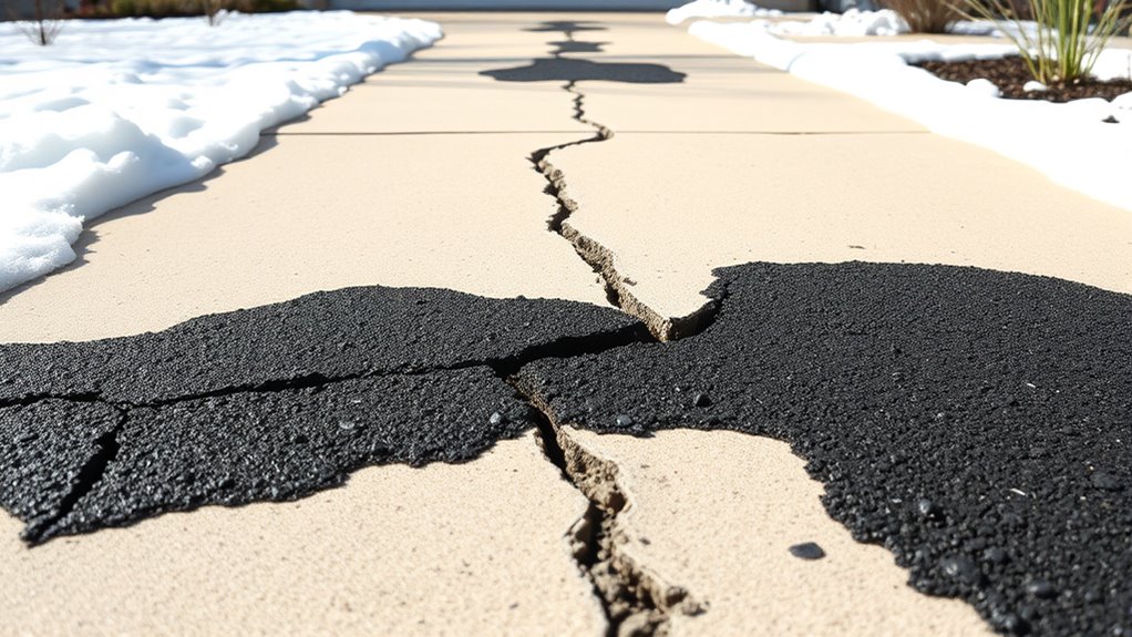 spring driveway crack repair