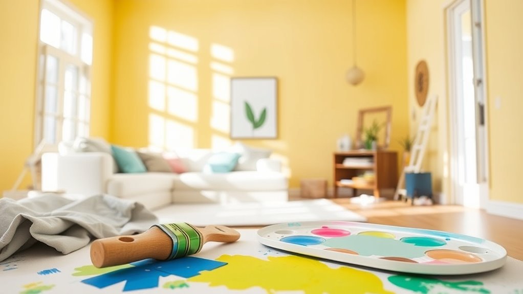 spring wall painting ideas