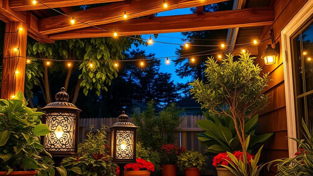 summer night outdoor illumination