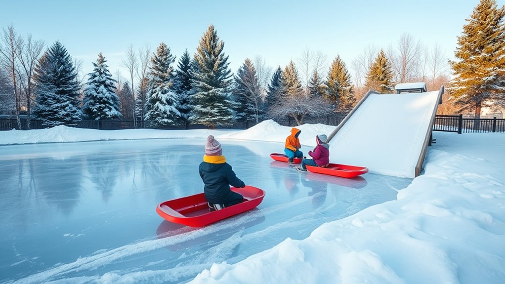 winter backyard sports activities