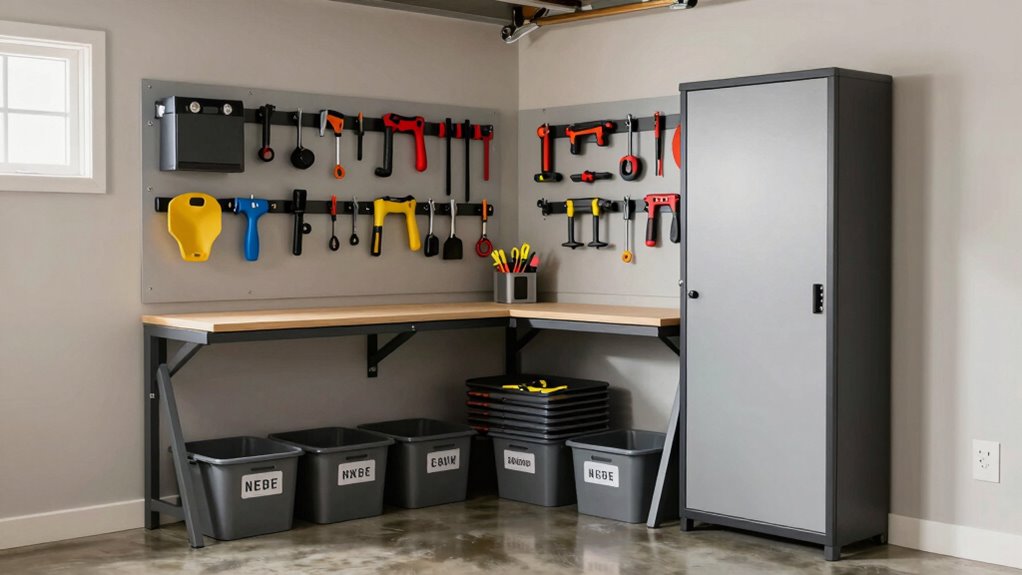 compact garage tool selection