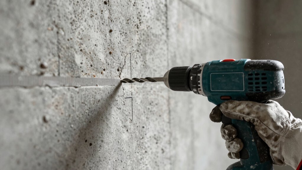 concrete wall drilling tips