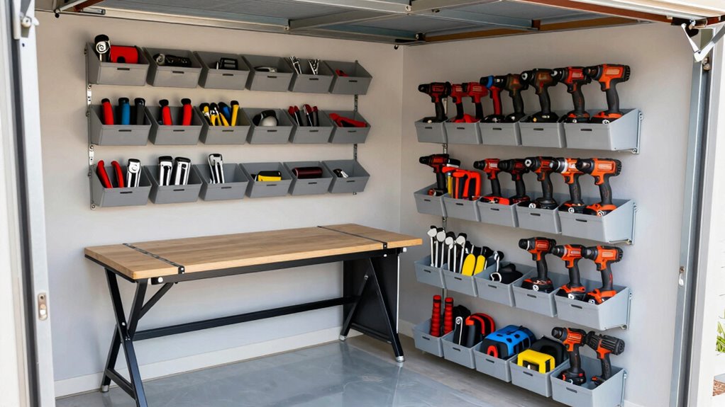 efficient small garage organization
