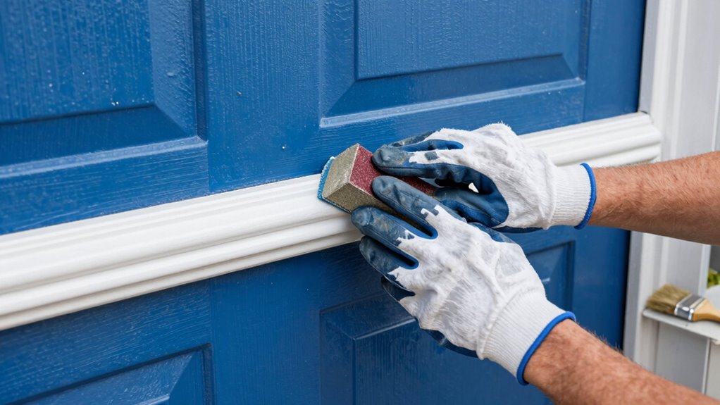 garage door trim update