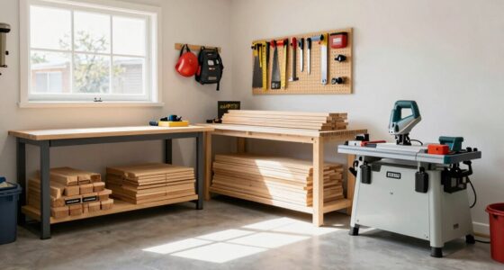 garage lumber storage setup