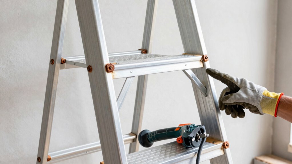 ladder safety with tools