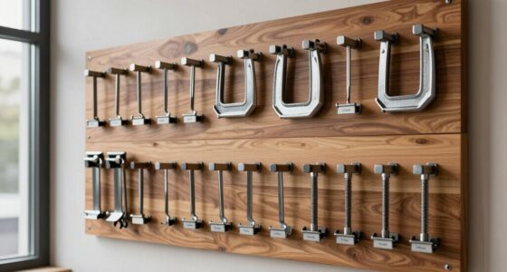 organized clamp storage wall
