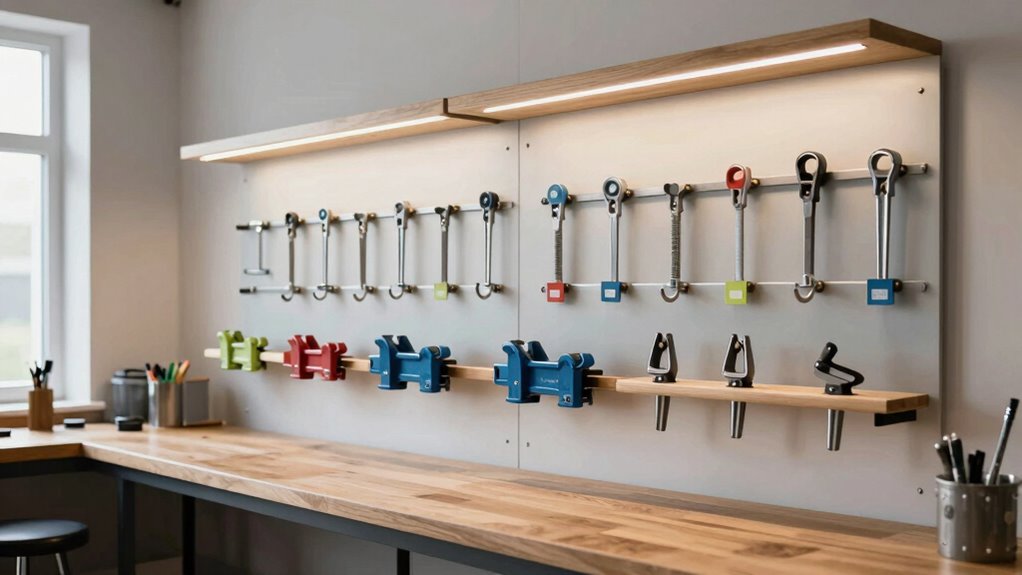 organized durable clamp storage