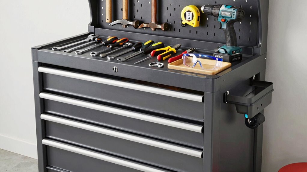 organized ergonomic tool storage