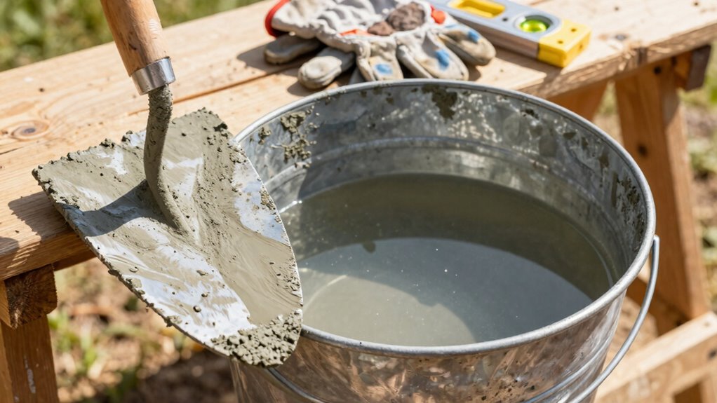prepare concrete tools for warmth