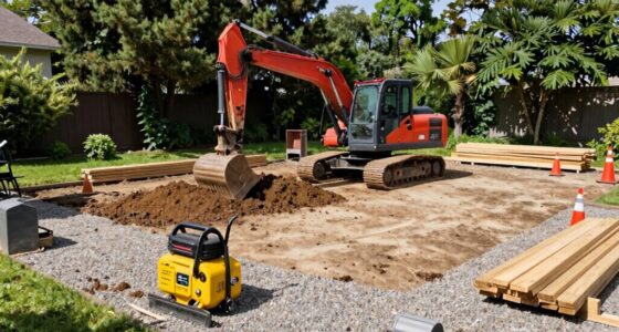 prepare site with equipment