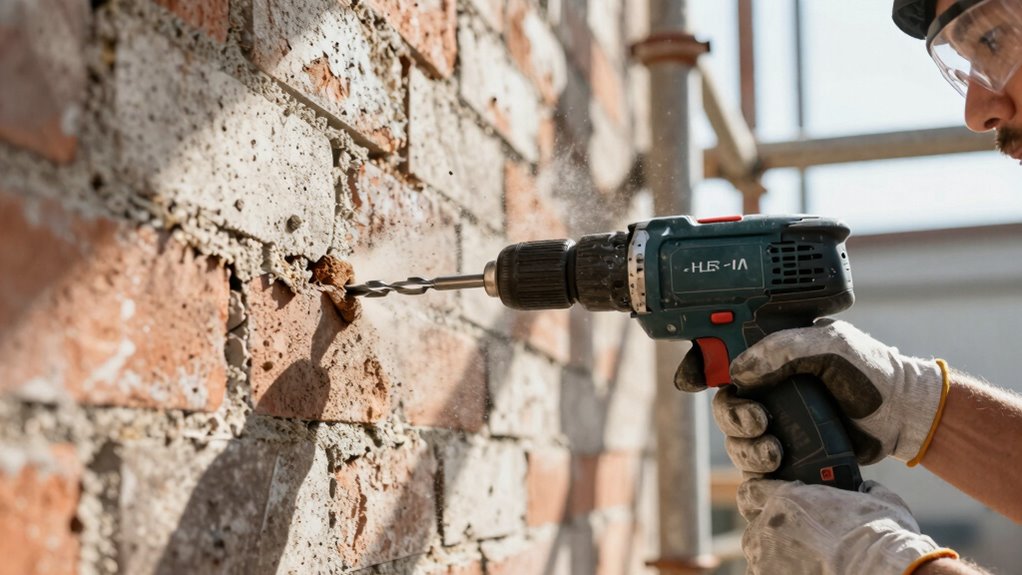 proper masonry hammer drill technique