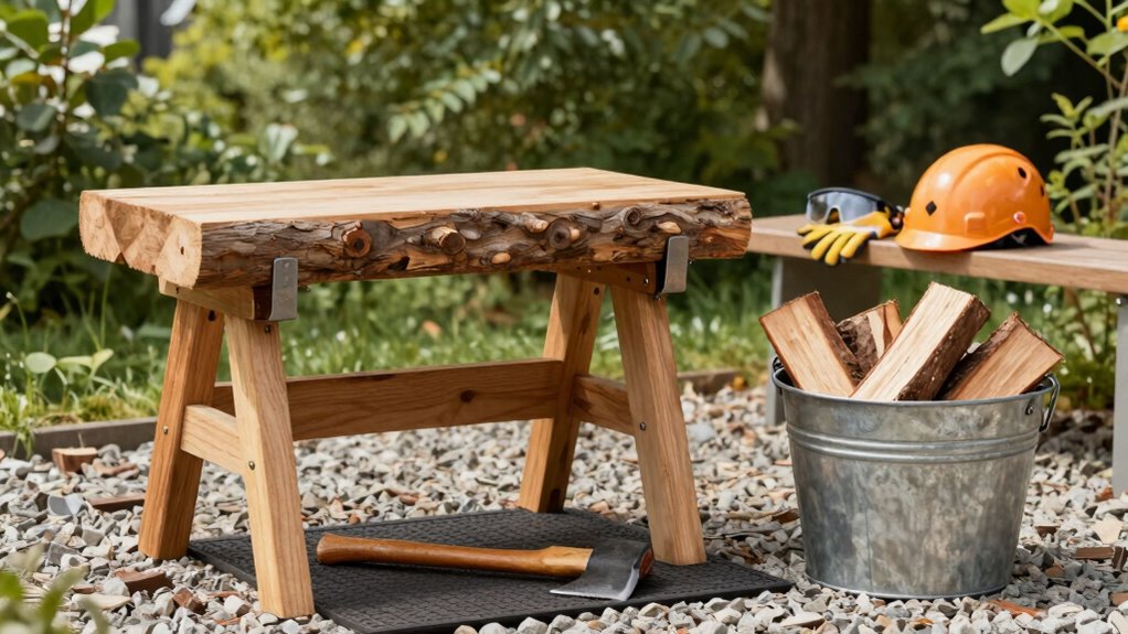 safe firewood processing setup