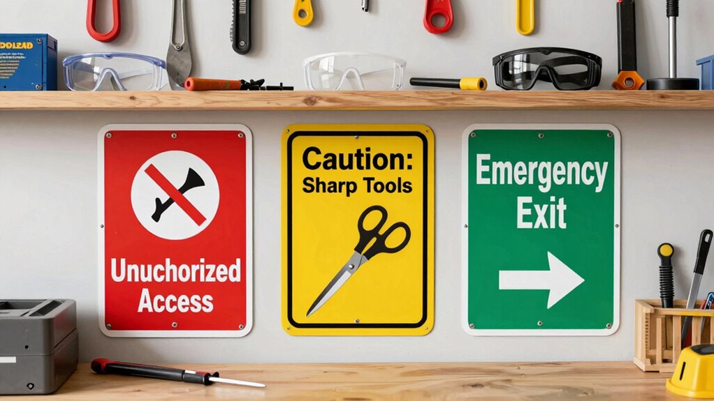 safety signs prevent workshop accidents