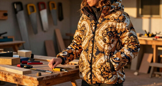 Women Sport Puffer Coats In Bold Baroque Portraits By Nieves González